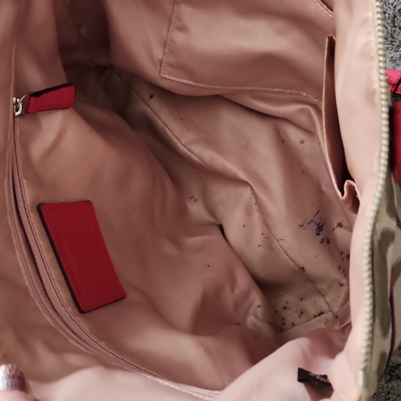 Coach Canvas and Silver shoulder bag with Pink accents - Picture 5 of 6